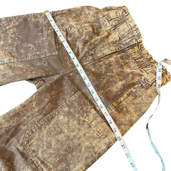 BDG Unisex Urban Outfitters High Waist Acid Washed Orange Baggy Zipper Pants S - Picture 7 of 13